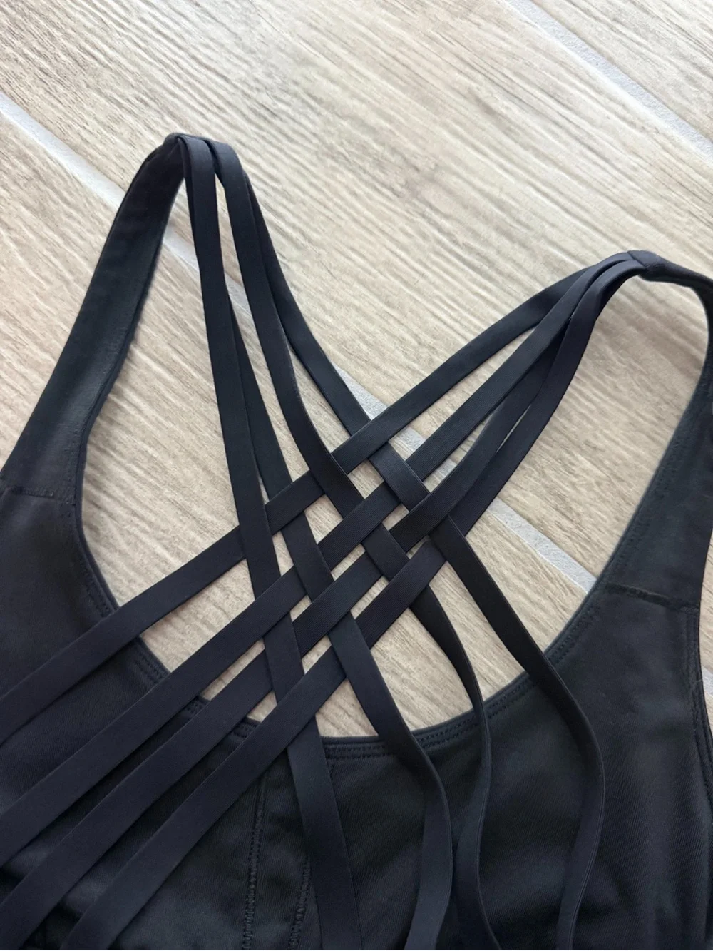 lululemon athletica Black Multi-Strap Crossback Sports Bra